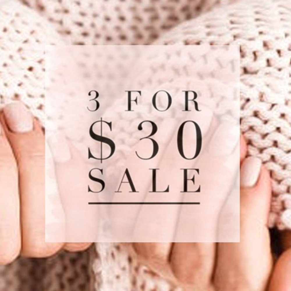 🌸  3 FOR $30 SALE!